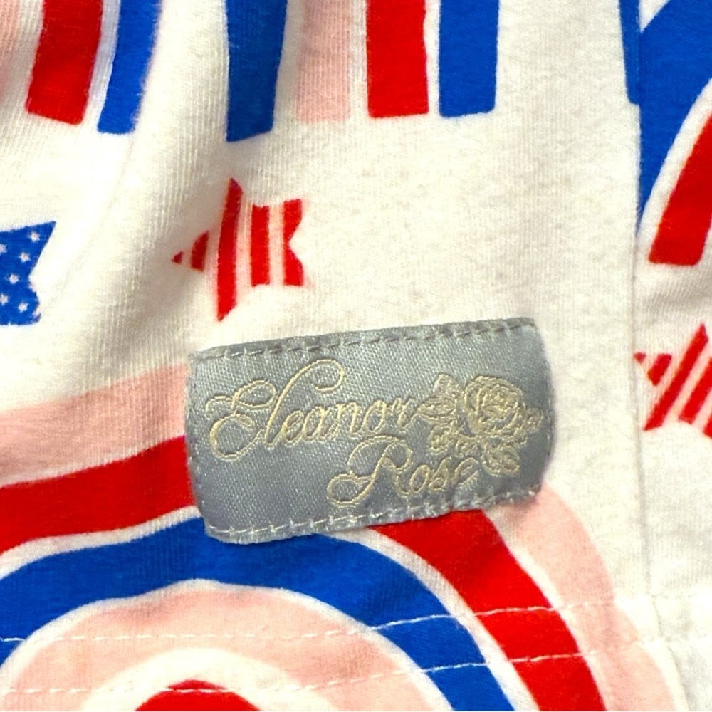 Eleanor Rose Girls Patriotic Ruffle Top Size 5/6 Red White Blue Rainbow Stars - Picture 4 of 4